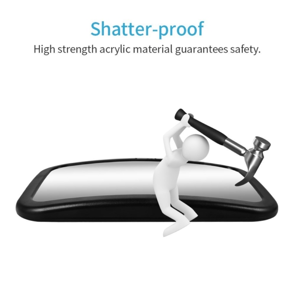Viciviya Baby Back Seat Mirror Wide Convex Shatterproof Glass Newborn Safety With Secure Headrest Double-Strap