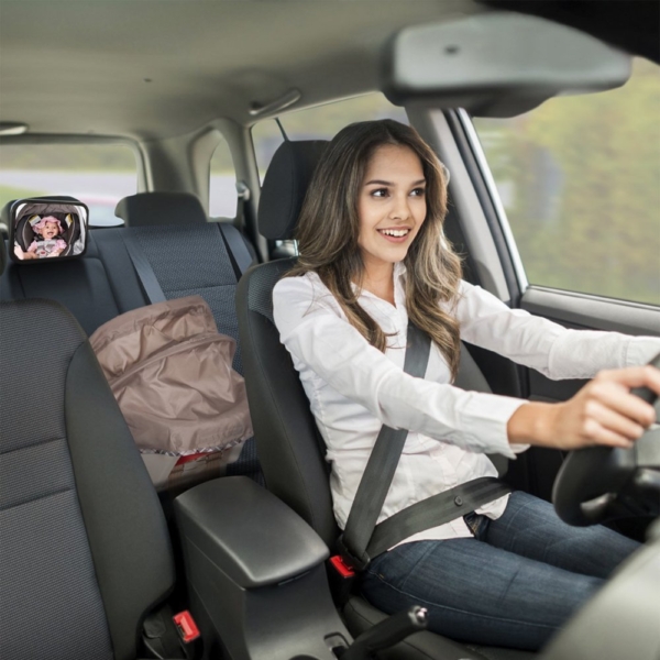 Viciviya Baby Back Seat Mirror Wide Convex Shatterproof Glass Newborn Safety With Secure Headrest Double-Strap
