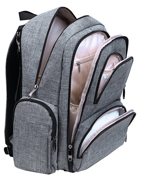 Viciviya Multifunctional Mom Baby Diaper Bag Cushioned Shoulder Straps Backpack Sundries Storage